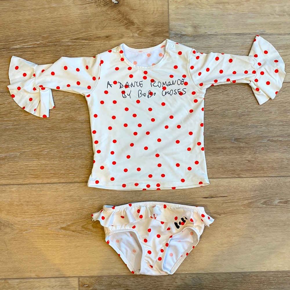 Bobo Choses two piece bathing suit, size 6-12 months